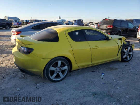 2004 Mazda RX-8 z VIN JM1FE17N640115680, wystawiony jako Copart lot #42156205 z przebiegiem 133 558 mil mil oraz Szkoda całkowita • Salvage title. Historia ofert i sprzedaży dostępna na DreamBid. Obrazek 3.