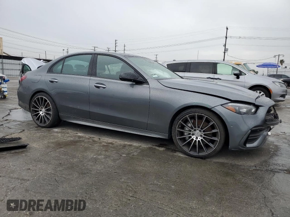 2024 Mercedes-Benz C 300 with VIN W1KAF4GB3RR186116, listed as a Copart auction lot 47445815 with Not provided miles and Salvage title. Bid and sale history available at DreamBid. Image 4.