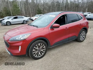 2021 Ford Escape Titanium with VIN 1FMCU9J91MUA55215, listed as a Copart auction lot 80080474 with 87,071 mi miles and Salvage title. Bid and sale history available at DreamBid. Image 1.