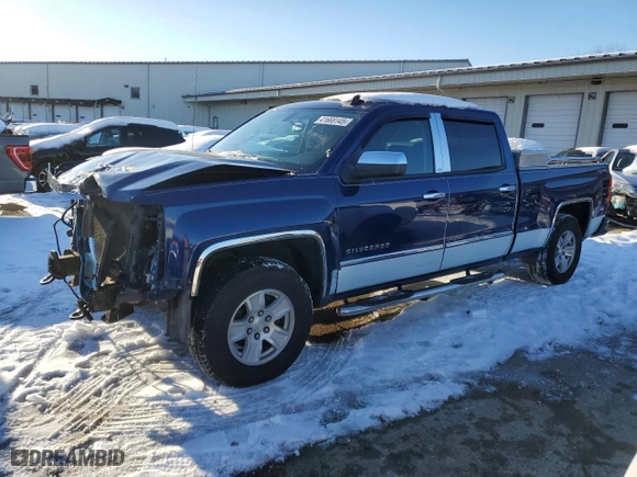 2014 Chevrolet Silverado 1500 LT with VIN 3GCUKREH2EG402443, listed as a Copart auction lot 41668145 with 81,300 mi miles and Salvage Title. Bid and sale history available at carsss.com. Image 1.