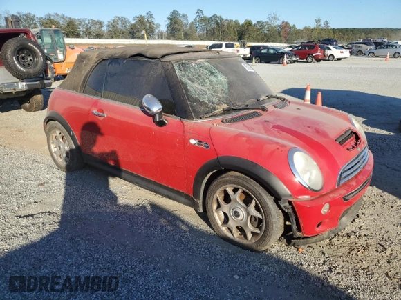 2008 MINI Convertible S z VIN WMWRH33558TL96443, wystawiony jako Copart lot #75103604 z przebiegiem Nie podano mil oraz Szkoda całkowita • Salvage title. Historia ofert i sprzedaży dostępna na DreamBid. Obrazek 4.