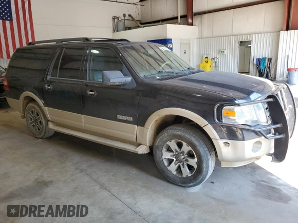 2007 Ford Expedition EL Eddie Bauer with VIN 1FMFK17507LA39140, listed as a Copart auction lot 66208174 with 261,227 mi miles and Clean Title. Bid and sale history available at carsss.com. Image 4.