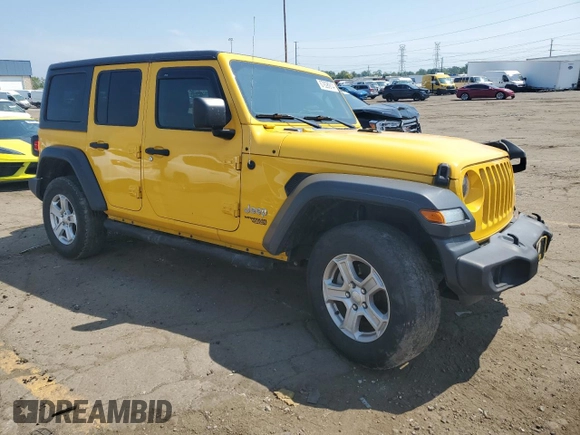2020 Jeep Wrangler Unlimited Willys z VIN 1C4HJXDG1LW265611, wystawiony jako Copart lot #67928914 z przebiegiem 73 516 mil mil oraz Szkoda całkowita • Salvage title. Historia ofert i sprzedaży dostępna na DreamBid. Obrazek 4.