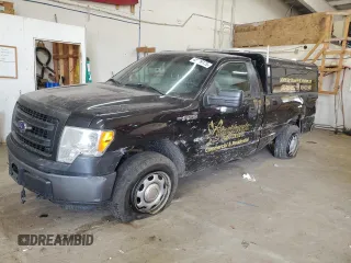 2014 Ford F-150 XL with VIN 1FTMF1EM3EKE99275, listed as a Copart auction lot 48309175 with 213,384 mi miles and Salvage Title. Bid and sale history available at carsss.com. Image 1.