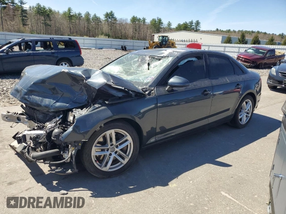 2017 Audi A4 Premium with VIN WAUGNAF49HN018766, listed as a Copart auction lot 55017465 with Not provided miles and Salvage title. Bid and sale history available at DreamBid. Image 1.