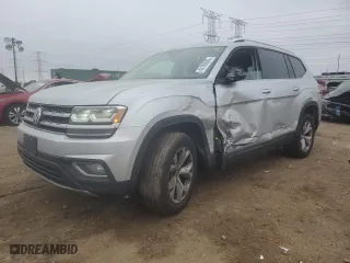 2018 Volkswagen Atlas 3.6L V6 SEL with VIN 1V2MR2CA4JC503035, listed as a Copart auction lot 43188685 with 106,606 mi miles and Salvage Title. Bid and sale history available at carsss.com. Image 1.