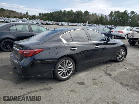 2019 Infiniti Q50 Luxe с VIN JN1EV7AR5KM551925, выставлен на аукционе Copart как лот 54117415 с пробегом 80 177 миль миль и Списание • Salvage title. История ставок и продаж доступна на DreamBid. Изображение 3.