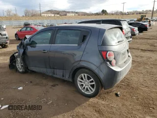 2013 Chevrolet Sonic LT with VIN 1G1JC6SBXD4121722, listed as a Copart auction lot 44824185 with 0 mi miles and Salvage Title. Bid and sale history available at carsss.com. Image 2.