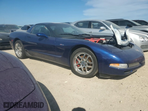 2004 Chevrolet Corvette Z06 with VIN 1G1YY12S545126887, listed as a Copart auction lot 76191164 with 0 mi miles and Salvage Title. Bid and sale history available at carsss.com. Image 4.