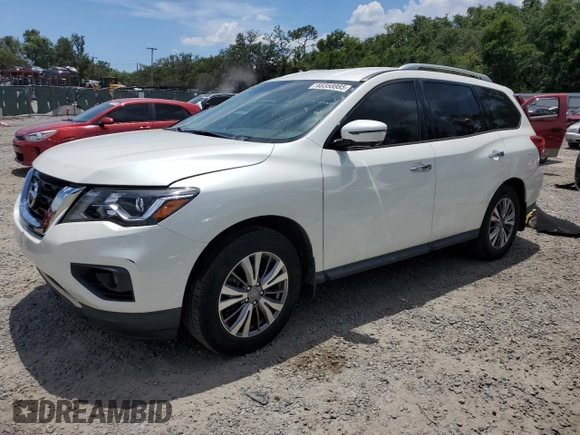 2019 Nissan Pathfinder SL with VIN 5N1DR2MNXKC652937, listed as a Copart auction lot 60358885 with 56,662 mi miles and Non repairable. Bid and sale history available at DreamBid. Image 1.