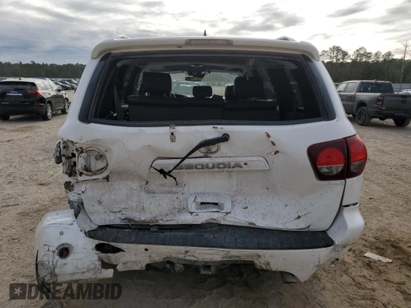 2018 Toyota Sequoia SR5 with VIN 5TDBY5G16JS162016, listed as a Copart auction lot 85428344 with 123,429 mi miles and Salvage Title. Bid and sale history available at carsss.com. Image 6.