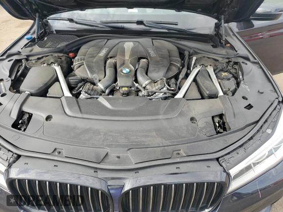2019 BMW 7 Series 750i xDrive with VIN WBA7F2C58KB239624, listed as a Copart auction lot 53781025 with 87,894 mi miles and Salvage title. Bid and sale history available at DreamBid. Image 11.