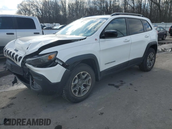 2022 Jeep Cherokee Trailhawk with VIN 1C4PJMBX7ND503943, listed as a Copart auction lot 42821495 with 24,256 mi miles and Salvage Title. Bid and sale history available at carsss.com. Image 1.