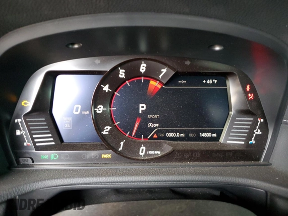 2021 Toyota GR Supra 3.0 with VIN WZ1DB0C09MW036216, listed as a Copart auction lot 86403444 with 14,800 mi miles and Salvage Title. Bid and sale history available at carsss.com. Image 9.