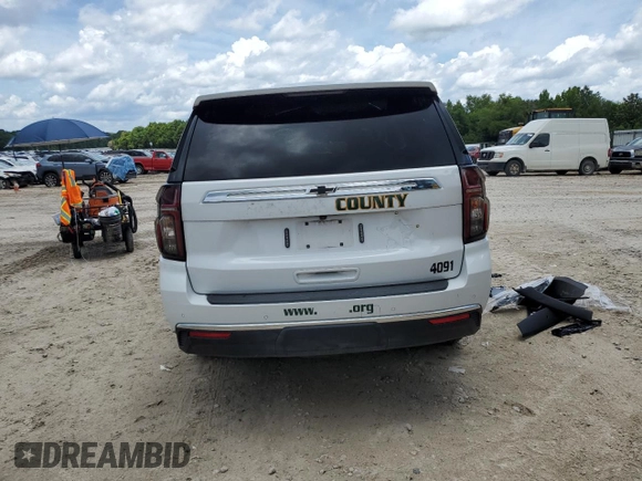 2023 Chevrolet Tahoe Commercial with VIN 1GNSCLED3PR287571, listed as a Copart auction lot 57017855 with 49,620 mi miles and Non repairable. Bid and sale history available at DreamBid. Image 6.