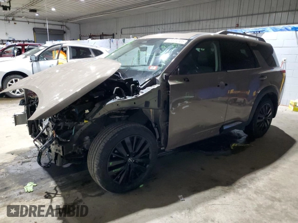 2024 Nissan Pathfinder Platinum with VIN 5N1DR3DK2RC229677, listed as a Copart auction lot 43374905 with 9,403 mi miles and Salvage title. Bid and sale history available at DreamBid. Image 1.