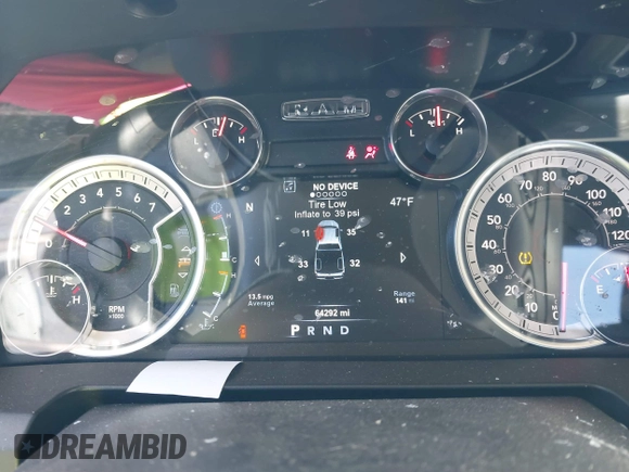2018 Ram 1500 Big Horn with VIN 1C6RR7LT7JS129524, listed as a IAAI auction lot 41213832 with 64,292 mi miles. Bid and sale history available at carsss.com. Image 7.