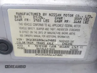 2006 Nissan Sentra S with VIN 3N1CB51D06L624885, listed as a IAAI auction lot 41922612 with 168,590 mi miles and . Bid and sale history available at DreamBid. Image 9.