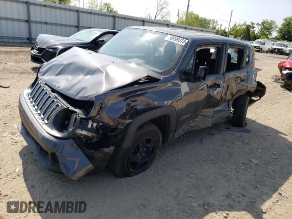 2018 Jeep Renegade Sport с VIN ZACCJBAB1JPH92936, выставлен на аукционе Copart как лот 58999075 с пробегом 38 734 миль миль и Чистый • Clean title. История ставок и продаж доступна на DreamBid. Изображение 1.