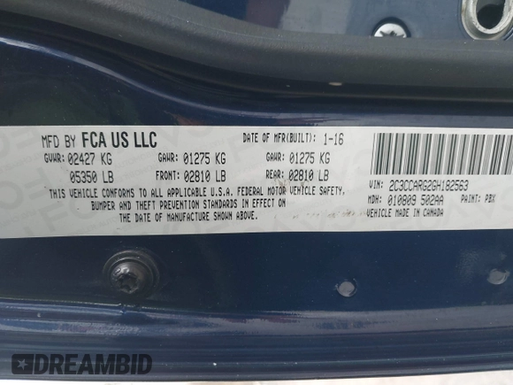 2016 Chrysler 300 Limited with VIN 2C3CCARG2GH182563, listed as a IAAI auction lot 41904232 with 61,949 mi miles and . Bid and sale history available at DreamBid. Image 9.