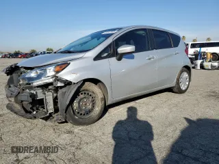 2017 Nissan Note S Plus with VIN 3N1CE2CP5HL367027, listed as a Copart auction lot 45547955 with 82,650 mi miles and Salvage title. Bid and sale history available at DreamBid. Image 1.