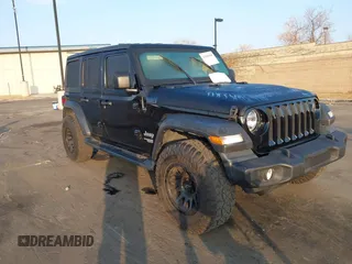 2020 Jeep Wrangler Unlimited Sport S z VIN 1C4HJXDG5LW170579, wystawiony jako IAAI lot #41429548 z przebiegiem Nie podano mil oraz . Historia ofert i sprzedaży dostępna na DreamBid. Obrazek 1.