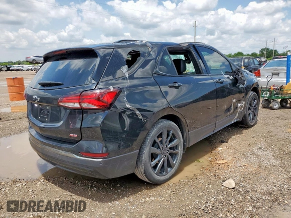 2023 Chevrolet Equinox RS with VIN 3GNAXMEG4PL230724, listed as a Copart auction lot 58936695 with 31,984 mi miles and Salvage title. Bid and sale history available at DreamBid. Image 3.