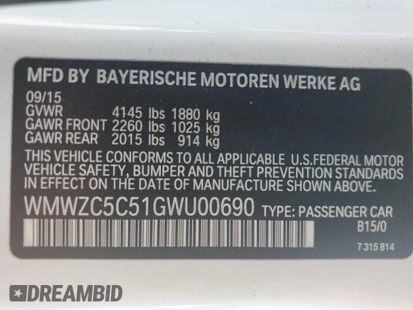 2016 MINI Countryman S with VIN WMWZC5C51GWU00690, listed as a Copart auction lot 55077095 with 104,176 mi miles and Salvage title. Bid and sale history available at DreamBid. Image 12.