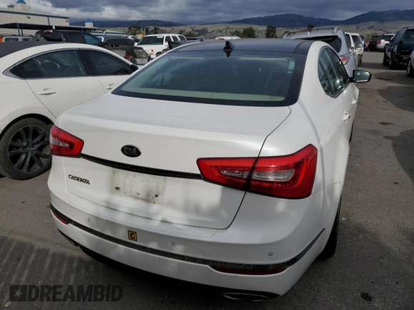 2014 Kia Cadenza Premium with VIN KNALN4D71E5132155, listed as a Copart auction lot 43482315 with 170,433 mi miles and Salvage Title. Bid and sale history available at carsss.com. Image 6.