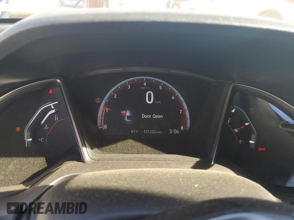 2018 Honda Civic Si Coupe with VIN 2HGFC3A54JH757074, listed as a Copart auction lot 80160644 with 121,333 mi miles and Salvage Title. Bid and sale history available at carsss.com. Image 9.