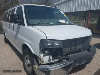 2020 Chevrolet Express Passenger LT with VIN 1GAZGPFG1L1201171, listed as a IAAI auction lot 41808195 with 69,889 mi miles. Bid and sale history available at carsss.com. Image 1.