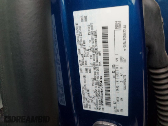 2022 Ford Escape Titanium с VIN 1FMCU9J95NUB64746, выставлен на аукционе Copart как лот 57643815 с пробегом 32 476 миль миль и Списание • Salvage title. История ставок и продаж доступна на DreamBid. Изображение 12.