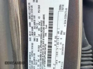 2018 Ford F-150 XL с VIN 1FTEW1CP7JKC39733, выставлен на аукционе Copart как лот 63554635 с пробегом Не указан миль и На запчасти • Non repairable. История ставок и продаж доступна на DreamBid. Изображение 13.