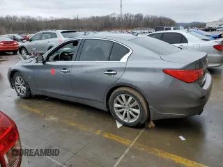 2017 Infiniti Q50 2.0t Premium with VIN JN1CV7AR5HM682420, listed as a Copart auction lot 43819665 with 117,620 mi miles and Salvage Title. Bid and sale history available at carsss.com. Image 2.