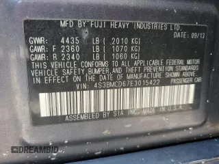 2014 Subaru Legacy Premium with VIN 4S3BMCD67E3015422, listed as a Copart auction lot 62313065 with 289,218 mi miles and Clean title. Bid and sale history available at DreamBid. Image 12.