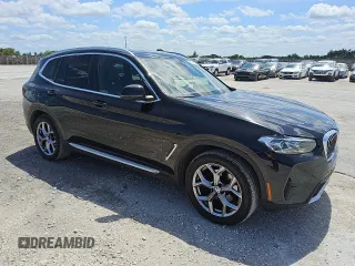 2024 BMW X3 sDrive30i with VIN 5UX43DP08R9U54610, listed as a Copart auction lot 56055725 with 35,762 mi miles and Clean Title. Bid and sale history available at DreamBid. Image 4.