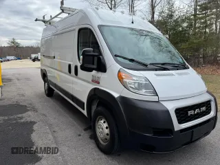 2019 Ram ProMaster Cargo with VIN 3C6TRVDG2KE542872, listed as a Copart auction lot 53188955 with 204,247 mi miles and Clean Title. Bid and sale history available at carsss.com. Image 1.