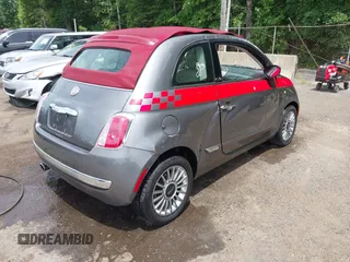 2012 FIAT 500 Lounge with VIN 3C3CFFER6CT142001, listed as a IAAI auction lot 42309609 with 56,367 mi miles and . Bid and sale history available at DreamBid. Image 4.