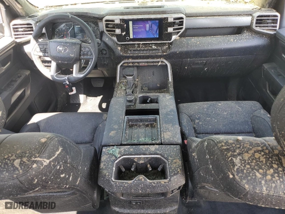 2025 Toyota Tundra 4WD SR with VIN 5TFLA5DB5SX253960, listed as a Copart auction lot 51178305 with 8,916 mi miles and Salvage Title. Bid and sale history available at carsss.com. Image 8.