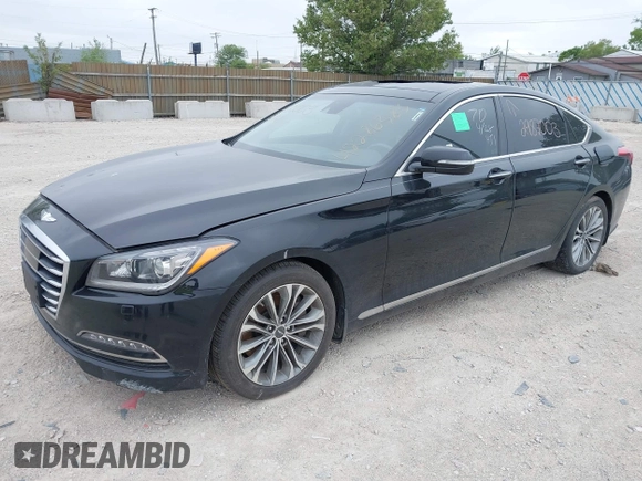 2017 Genesis G80 3.8L with VIN KMHGN4JEXHU210171, listed as a IAAI auction lot 42286383 with 94,240 mi miles and . Bid and sale history available at DreamBid. Image 2.