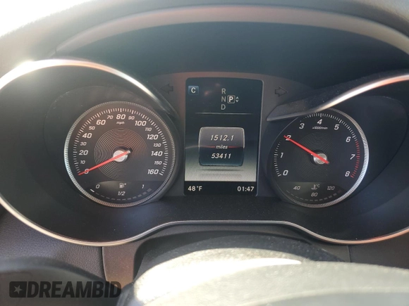2015 Mercedes-Benz C-Class C 300 Luxury with VIN 55SWF4KB2FU001898, listed as a Copart auction lot 45596695 with 53,411 mi miles and Salvage Title. Bid and sale history available at carsss.com. Image 9.