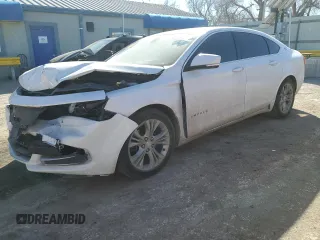 2015 Chevrolet Impala LT with VIN 2G1115SLXF9184893, listed as a Copart auction lot 47459105 with 136,175 mi miles and Salvage Title. Bid and sale history available at DreamBid. Image 1.