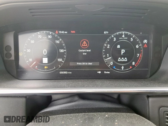 2022 Land Rover Range Rover Westminster with VIN SALGS2RU3NA471659, listed as a Copart auction lot 57286115 with 50,392 mi miles and Salvage title. Bid and sale history available at DreamBid. Image 9.