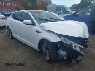 2014 Kia Optima SX Turbo with VIN 5XXGR4A66EG263565, listed as a IAAI auction lot 40556504 with 110,754 mi miles and . Bid and sale history available at DreamBid. Image 1.
