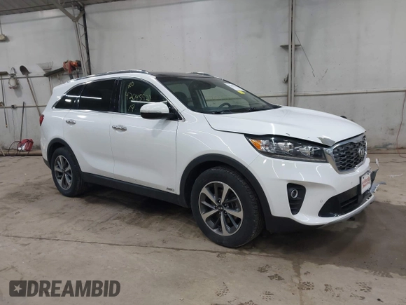 2019 Kia Sorento EX with VIN 5XYPHDA51KG521590, listed as a IAAI auction lot 42045921 with 108,371 mi miles and . Bid and sale history available at DreamBid. Image 1.