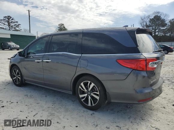 2020 Honda Odyssey Elite with VIN 5FNRL6H91LB023846, listed as a Copart auction lot 48240135 with 92,400 mi miles and Salvage title. Bid and sale history available at DreamBid. Image 2.