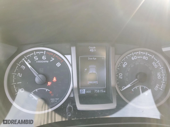 2020 Toyota Tacoma 2WD SR5 with VIN 3TMAZ5CN1LM117103, listed as a Copart auction lot 45055095 with 75,819 mi miles and Salvage Title. Bid and sale history available at carsss.com. Image 9.