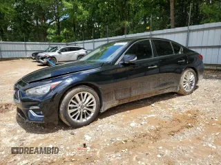 2021 Infiniti Q50 Luxe z VIN JN1EV7BP2MM704860, wystawiony jako Copart lot #56567875 z przebiegiem 72 460 mil mil oraz Szkoda całkowita • Salvage title. Historia ofert i sprzedaży dostępna na DreamBid. Obrazek 1.