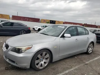 2006 BMW 5 Series 530i with VIN WBANE73546CM42338, listed as a Copart auction lot 50972655 with 133,483 mi miles and Salvage Title. Bid and sale history available at carsss.com. Image 1.