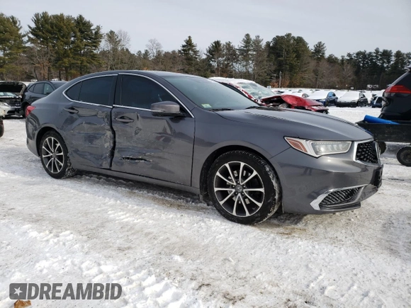 2020 Acura TLX with VIN 19UUB2F33LA001930, listed as a Copart auction lot 44854855 with 55,429 mi miles and Salvage Title. Bid and sale history available at carsss.com. Image 4.
